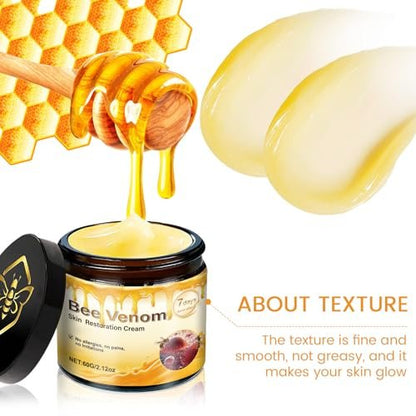 2 Pcs Bee Venom Skin Cream - Face Wrinkle Removal Firming Anti-Aging Moisturizer (2.12 Fl Oz Each) Avelisse