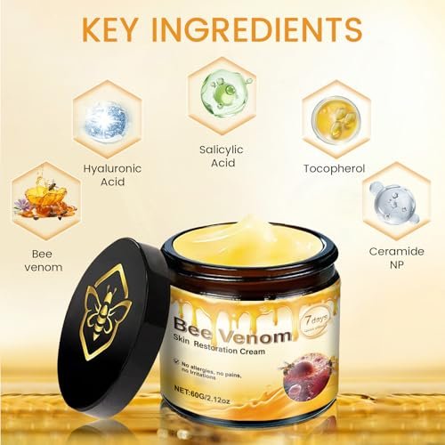 2 Pcs Bee Venom Skin Cream - Face Wrinkle Removal Firming Anti-Aging Moisturizer (2.12 Fl Oz Each) Avelisse