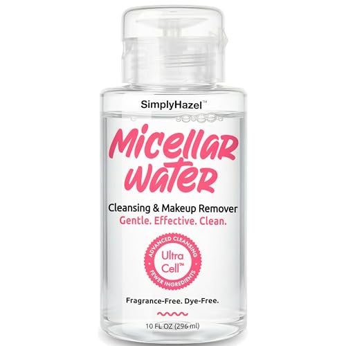 Simply Hazel Micellar Water – Naturally Gentle Makeup Remover & Face Cleanser, 10 Fl Oz - görsel 2