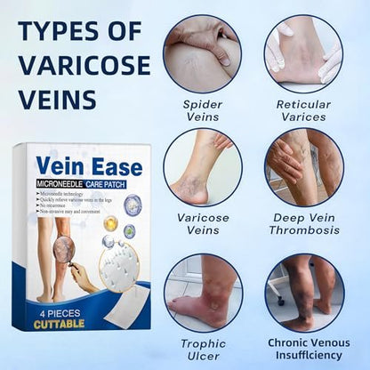 Vein Ease Microdarts Care Patch - 2 Boxes Professional Varicose Veins Treatment for Legs, Natural Ingredients, Improves Blood Circulation, Suitable for All Skin Types Avelisse