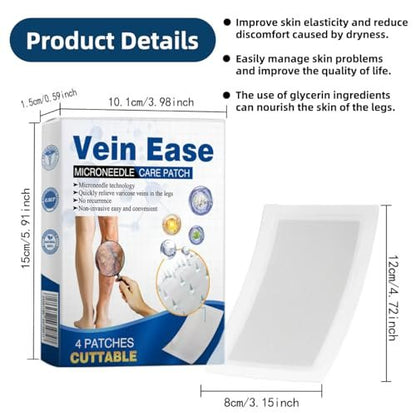 Vein Ease Microdarts Care Patch - 2 Boxes Professional Varicose Veins Treatment for Legs, Natural Ingredients, Improves Blood Circulation, Suitable for All Skin Types Avelisse