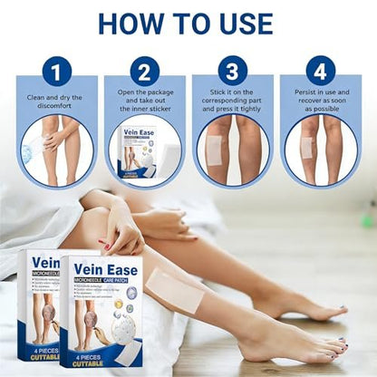 Vein Ease Microdarts Care Patch - 2 Boxes Professional Varicose Veins Treatment for Legs, Natural Ingredients, Improves Blood Circulation, Suitable for All Skin Types Avelisse