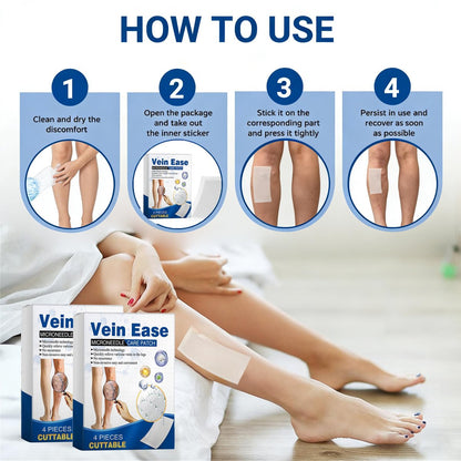 Vein Ease Microdarts Care Patch - 2 Boxes Professional Varicose Veins Treatment for Legs, Natural Ingredients, Improves Blood Circulation, Suitable for All Skin Types Avelisse