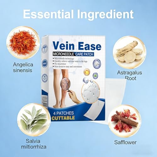 Vein Ease Microdarts Care Patch - 2 Boxes Professional Varicose Veins Treatment for Legs, Natural Ingredients, Improves Blood Circulation, Suitable for All Skin Types Avelisse