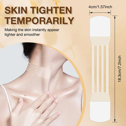 Face Neck Lifting Tape Reusable Neck Lift Strips - 48 Pack Transparent Neck Bands for Anti-Aging, Smoother & Firmer Neck Skin Avelisse