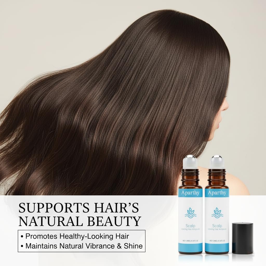 Aparthy Hair Growth Roll On for Hair Strengthening – Rosemary, Menthol & Camellia Oil – Nourishes Scalp, Non-Greasy, for Men & Women – 2 Pack (10ml each) Avelisse