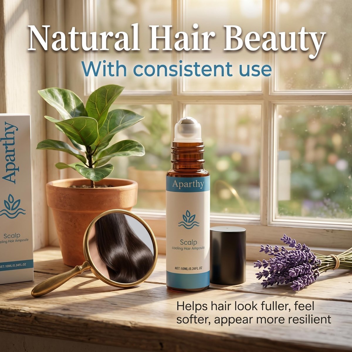 Aparthy Hair Growth Roll On for Hair Strengthening – Rosemary, Menthol & Camellia Oil – Nourishes Scalp, Non-Greasy, for Men & Women – 2 Pack (10ml each) Avelisse
