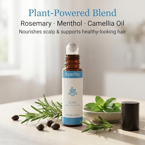 Aparthy Hair Growth Roll On for Hair Strengthening – Rosemary, Menthol & Camellia Oil – Nourishes Scalp, Non-Greasy, for Men & Women – 2 Pack (10ml each) Avelisse
