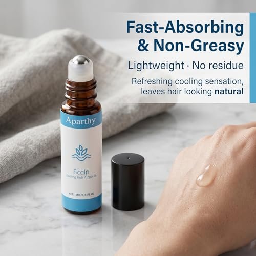 Aparthy Hair Growth Roll On for Hair Strengthening – Rosemary, Menthol & Camellia Oil – Nourishes Scalp, Non-Greasy, for Men & Women – 2 Pack (10ml each) Avelisse