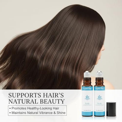 Aparthy Hair Growth Roll On for Hair Strengthening – Rosemary, Menthol & Camellia Oil – Nourishes Scalp, Non-Greasy, for Men & Women – 2 Pack (10ml each) Avelisse