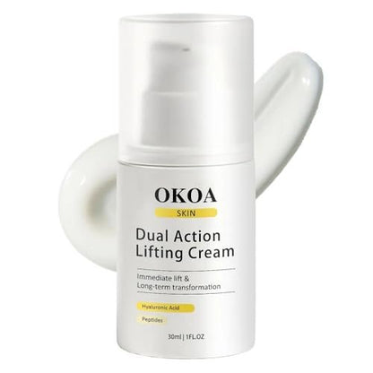 Noni Energy OKOA SKIN Dual Action Lifting Cream - Instant Firming with Peptides & Hyaluronic Acid, Hydrating Moisturizer, All Skin Types, 1.05oz Avelisse