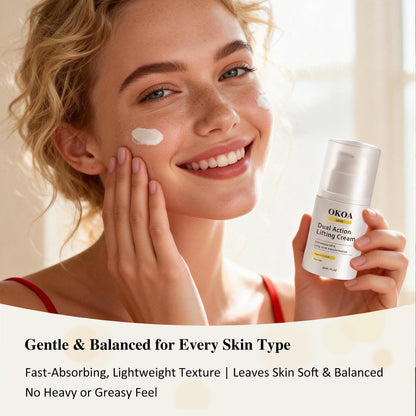 Noni Energy OKOA SKIN Dual Action Lifting Cream - Instant Firming with Peptides & Hyaluronic Acid, Hydrating Moisturizer, All Skin Types, 1.05oz Avelisse