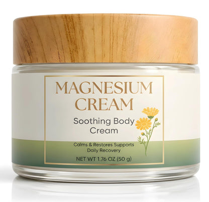 Total Soothe Magnesium Cream – Pain Relief with 20% Magnesium Chloride, MSM & Arnica, Fast-Absorbing for Muscles, Joints, Knees & Back, 1.76 oz Avelisse