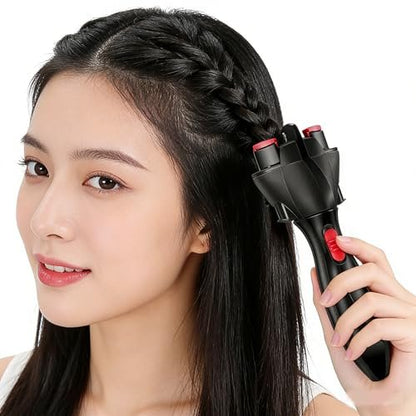 Automatic Hair Braider - Electric Hair Twister & Braid Maker for Women, DIY Hair Styling Tool (Battery Powered, Batteries Not Included)
