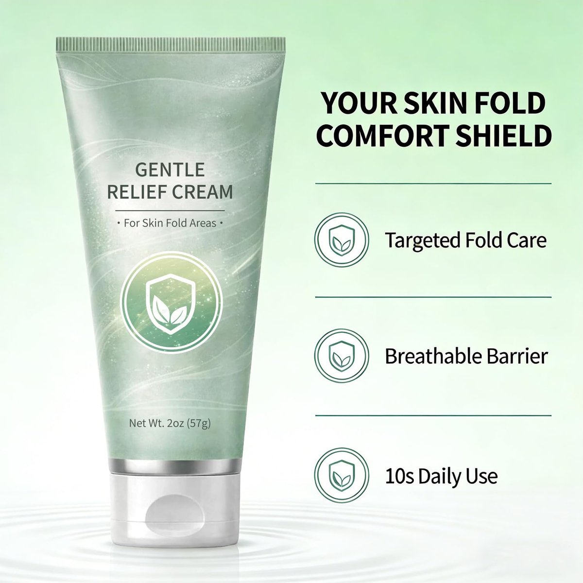 2-Pack Intertrigo Cream: Skin Fold Care & Chafing Support with Moisture Barrier, Fast-Drying Formula for Friction-Prone Areas, Soothes Irritated Skin & Reduces Friction Protection - 1 Fl Oz Each Avelisse