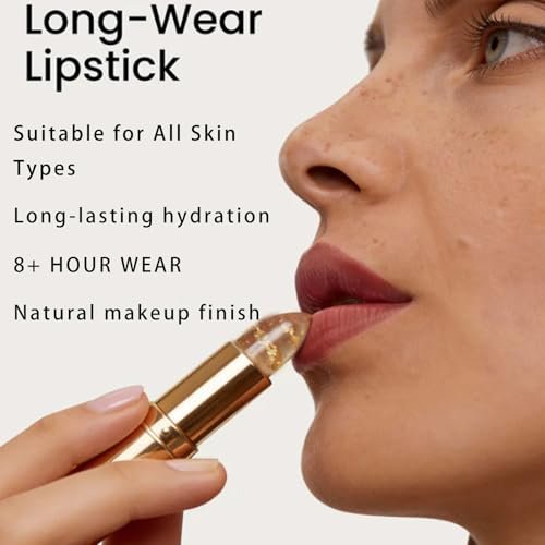 Coellyo Color Changing Lipstick - Transferproof pH Adjusting Lipstick for Mature Women, Long-Lasting Moisturizing Clear Lip Stick Changes Color (1 Pcs) - görsel 6