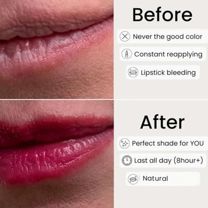 Coellyo Color Changing Lipstick - Transferproof pH Adjusting Lipstick for Mature Women, Long-Lasting Moisturizing Clear Lip Stick Changes Color (1 Pcs)
