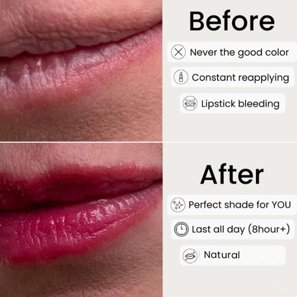 Coellyo Color Changing Lipstick - Transferproof pH Adjusting Lipstick for Mature Women, Long-Lasting Moisturizing Clear Lip Stick Changes Color (1 Pcs) - görsel 11