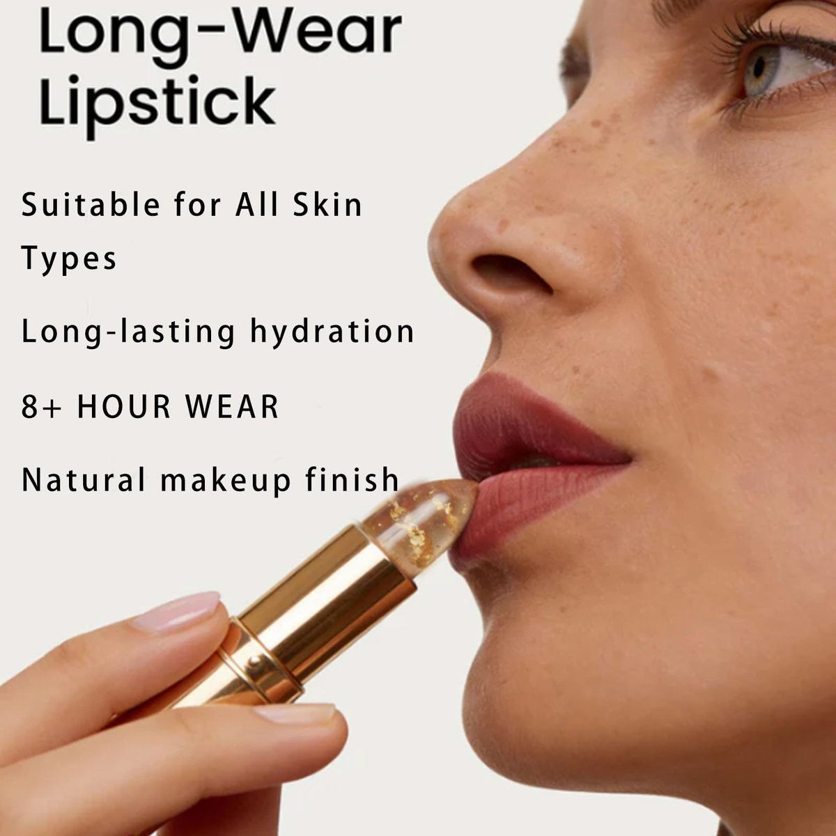 Coellyo Color Changing Lipstick - Transferproof pH Adjusting Lipstick for Mature Women, Long-Lasting Moisturizing Clear Lip Stick Changes Color (1 Pcs) - görsel 5