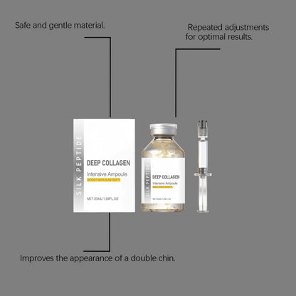 2Pcs Silk Peptide Intensive Lifting Ampoule – Deep Collagen Silk Peptide Anti-Aging Facial Serum for Face Tightening, Wrinkle Smoothing & Hydration (1.7 Fl Oz Each) Avelisse