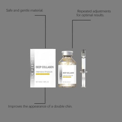 2Pcs Silk Peptide Intensive Lifting Ampoule – Deep Collagen Silk Peptide Anti-Aging Facial Serum for Face Tightening, Wrinkle Smoothing & Hydration (1.7 Fl Oz Each) Avelisse