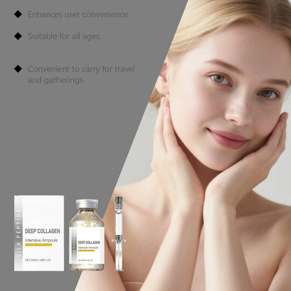 2Pcs Silk Peptide Intensive Lifting Ampoule – Deep Collagen Silk Peptide Anti-Aging Facial Serum for Face Tightening, Wrinkle Smoothing & Hydration (1.7 Fl Oz Each) Avelisse