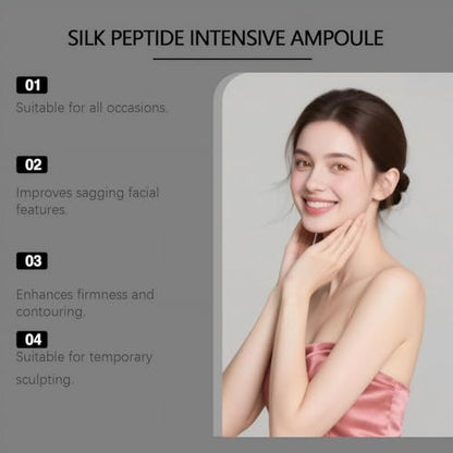 2Pcs Silk Peptide Intensive Lifting Ampoule – Deep Collagen Silk Peptide Anti-Aging Facial Serum for Face Tightening, Wrinkle Smoothing & Hydration (1.7 Fl Oz Each) Avelisse