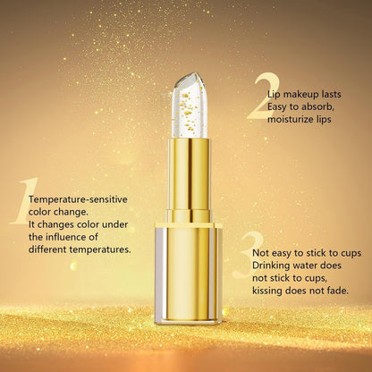 Huatinent 2-Pack True Tone pH Adjusting Lipstick – Color-Changing, Long-Lasting Moisturizing Clear Lipstick with Gold Foil Avelisse