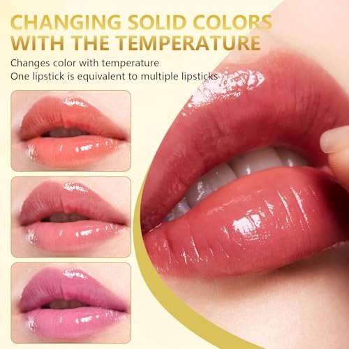 EOIRULA 2-Pack Transferproof Color Changing Lipstick - Gold Foil Moisturizing Lip Gloss with Deep Nourishment Avelisse