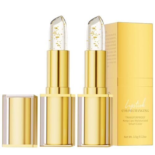 2-Pack True Tone pH Adjusting Lipstick - Transferproof Clear Lip Gloss That Changes Color, Long-Lasting Moisturizing Lip Glow Avelisse