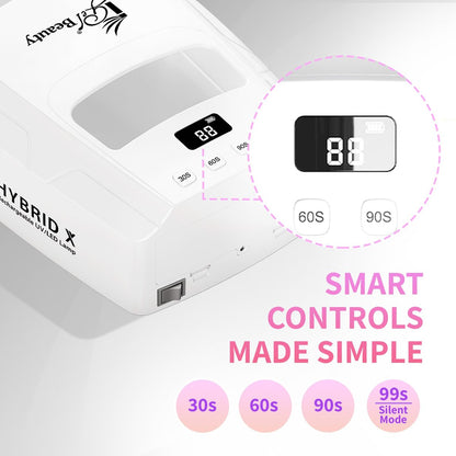 iGel Beauty Hybrid - X Nail Lamp: 48W UV/LED Wireless Rechargeable Nail Dryer with Smart Timer & Removable Tray Avelisse