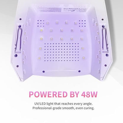 iGel Beauty Hybrid - X Nail Lamp: 48W UV/LED Wireless Rechargeable Nail Dryer with Smart Timer & Removable Tray Avelisse