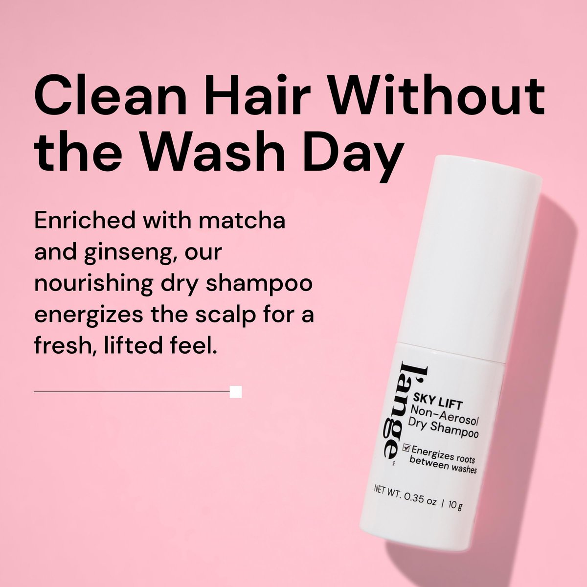 L'ANGE HAIR Sky Lift Non-Aerosol Dry Shampoo Powder - Matcha & Ginseng, No White Residue, Absorbs Oil, Volumizes & Lifts Avelisse
