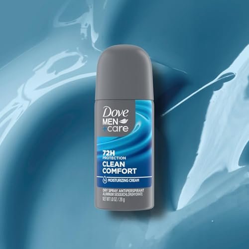 Dove Men+Care Antiperspirant Deodorant Dry Spray, Clean Comfort Scent, 72-Hour Sweat & Odor Protection, Travel Size 1 oz (3 Pack) Avelisse