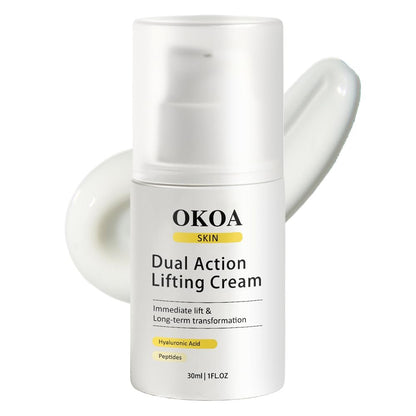 SHAPEGUARD OKOA SKIN Dual Action Lifting Cream - Instant Firming with Peptides & Hyaluronic Acid, Hydrating Moisturizer, All Skin Types, 1.05oz Avelisse