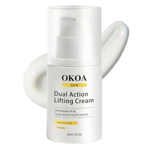 SHAPEGUARD OKOA SKIN Dual Action Lifting Cream - Instant Firming with Peptides & Hyaluronic Acid, Hydrating Moisturizer, All Skin Types, 1.05oz Avelisse