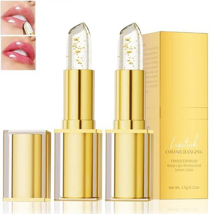 MYSQIHO True Tone pH Adjusting Lipstick - 2-Pack Color-Changing Clear Lip Gloss, Transferproof & Long Lasting Avelisse