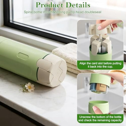 4-in-1 Refillable Travel Dispenser Set – Leak-Proof Portable Toiletry Bottles for Shampoo, Conditioner & More Avelisse