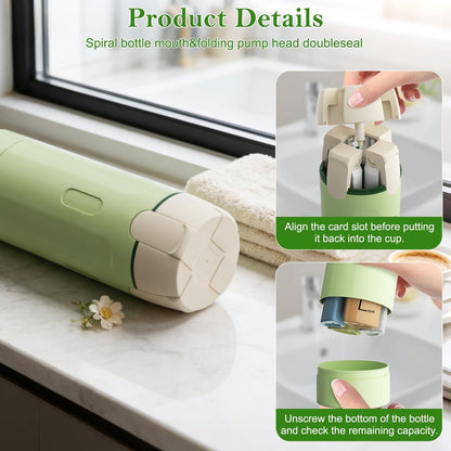 4-in-1 Refillable Travel Dispenser Set – Leak-Proof Portable Toiletry Bottles for Shampoo, Conditioner & More Avelisse