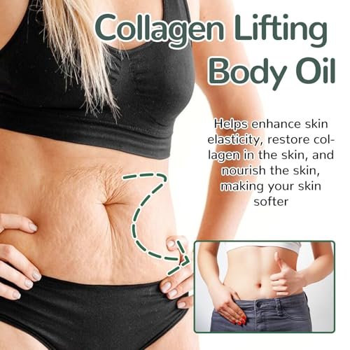 Collagen Lifting Body Oil – Advanced Hydrating Collagen Oil for Body & After Shower, Anti-Aging Moisturizing Body Oil for Women & Men, Softens Crepe Skin & Wrinkles, 3.8 Fl Oz Avelisse