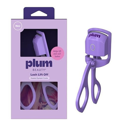 Plum Beauty Lash Lift Off Heated Eyelash Curler – USB-C Rechargeable Electric Lash Curler with 2 Temperature Settings – Long-Lasting, No-Pinch Lash Lift for Effortless, Wide-Awake Eyes