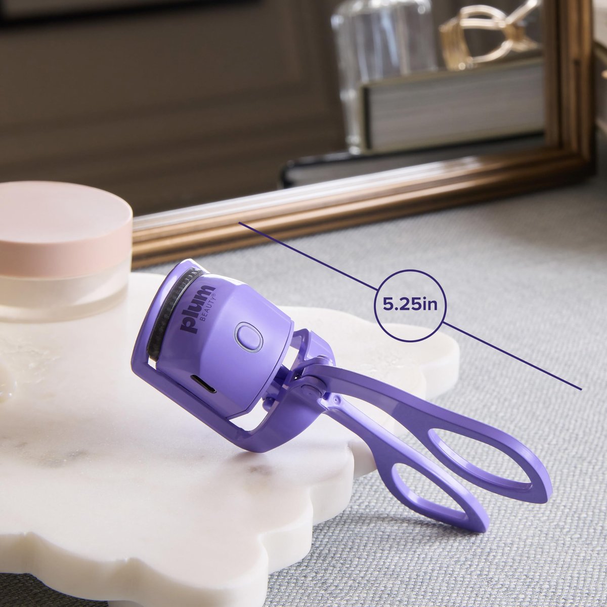 Plum Beauty Lash Lift Off Heated Eyelash Curler – USB-C Rechargeable Electric Lash Curler with 2 Temperature Settings – Long-Lasting, No-Pinch Lash Lift for Effortless, Wide-Awake Eyes - görsel 7