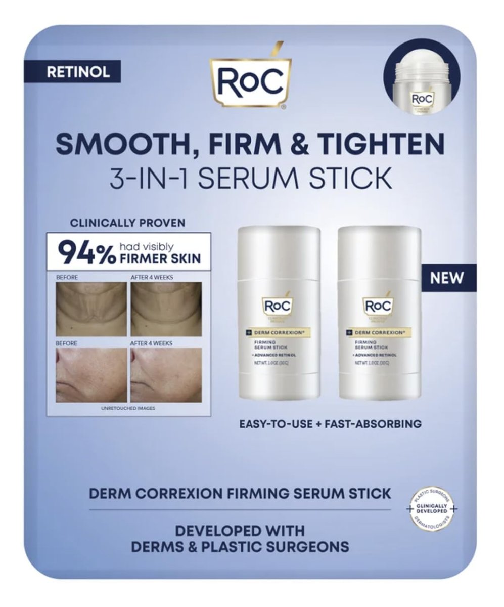 RoC Derm Correxion Firming Serum Stick - 1 oz, 2-Pack (Total 2 oz) Avelisse