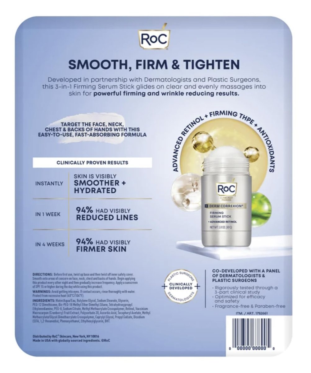 RoC Derm Correxion Firming Serum Stick - 1 oz, 2-Pack (Total 2 oz) Avelisse