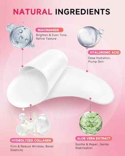Vryioh 3-IN-1 Forehead, Smile Line & Under Eye Wrinkle Patches – Overnight Treatment with Hyaluronic Acid & Collagen, 60 Patches Avelisse