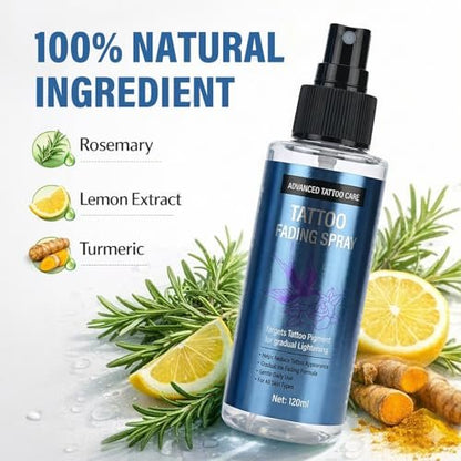 EXVITAMIN Tattoo Remover Spray - Safe & Effective Fading Spray for Old & Unwanted Tattoos, Natural Strength Formula, Supports Skin Recovery, for Men & Women, 4 Fl Oz Avelisse