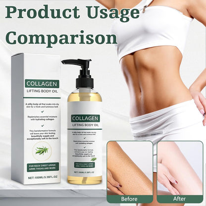 Hydrating Collagen Oil for Body & After Shower - 2 Pack, Collagen Lifting Body Oil, Lightweight Non-Greasy Moisturizer for Women & Men, 3.38 Fl Oz Each Avelisse
