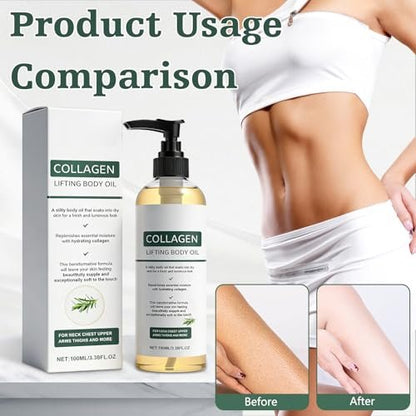 TFSUDI Hydrating Collagen Body Oil After Shower - 2 Packs, Lightweight Non-Greasy Lifting Oil for Women & Men, 3.38 Fl Oz Each Avelisse
