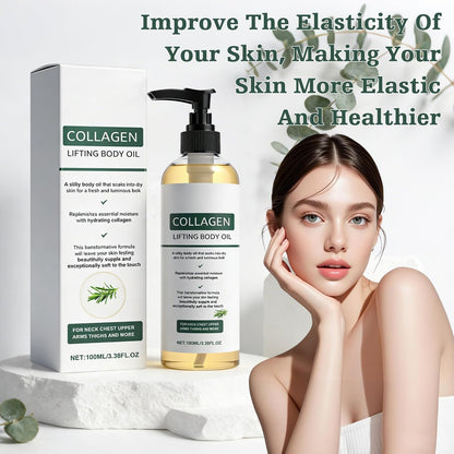 Hydrating Collagen Oil for Body & After Shower - 2 Pack, Collagen Lifting Body Oil, Lightweight Non-Greasy Moisturizer for Women & Men, 3.38 Fl Oz Each Avelisse