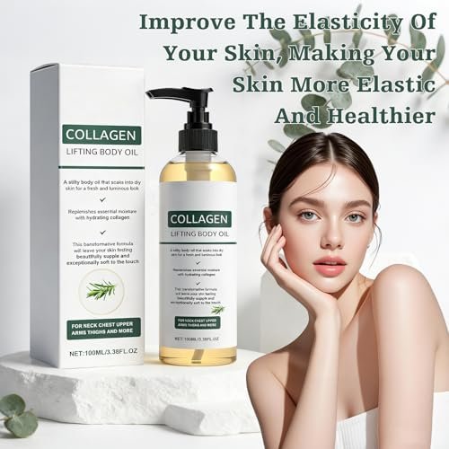 Hydrating Collagen Oil for Body & After Shower - 2 Pack, Collagen Lifting Body Oil, Lightweight Non-Greasy Moisturizer for Women & Men, 3.38 Fl Oz Each Avelisse